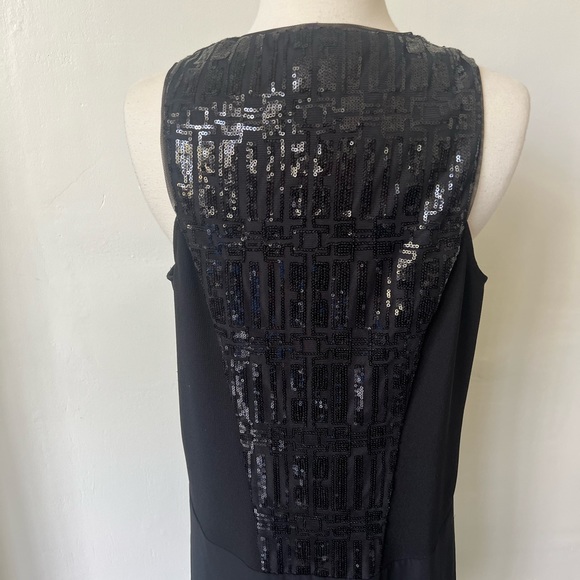NWOT BCBG Black Sequin Mini Dress - Picture 6 of 9